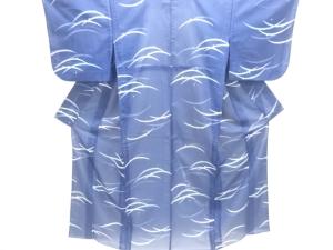 駒絽露芝模様小紋着物